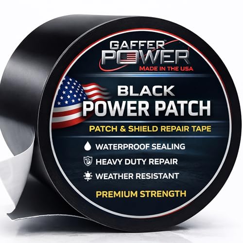 Made in USA – Black Butyl Waterproof Repair Tape | Heavy-Duty Roof Patch & Leak Seal | Flexible, Weatherproof Butyl Sealant Tape for Cracks, Gutter, RV & Roofing Repairs | 4 Inch x 5 Feet - color: Black 4 Inch