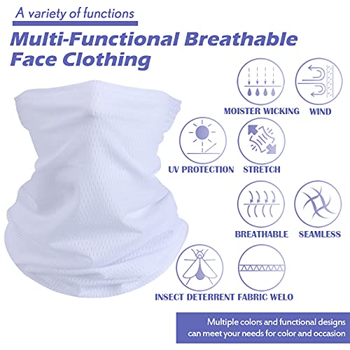 Geyoga Neck Gaiter Bandana Face Mask Summer UV Protection Cooling Breathable Face Mask Neck Scarf Balaclava for Men Women - color: Classic Colors