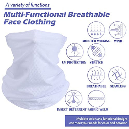 Geyoga Neck Gaiter Bandana Face Mask Summer UV Protection Cooling Breathable Face Mask Neck Scarf Balaclava for Men Women - color: Classic Colors
