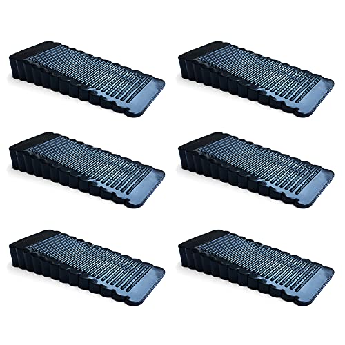 6 Pack Black Rubber Door Stopper Wedge Thin and Small Non Slip Plug Discrete Heavy Soft Silicone Door Stops for Indoor Cupboard Shower Kitchen Floor Doorstop - color: Black-6pcs