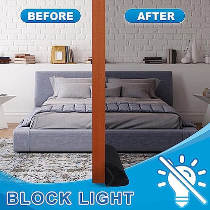 HomeProtect Under Door Draft Stopper 30 Inch Triangle Door Weather Stripping Reduce Wind/Breeze Noise Light Blocker Door Sweeps, Improved Triangle Design More Fits 0 to 3" Door Gaps Black - size: 30"