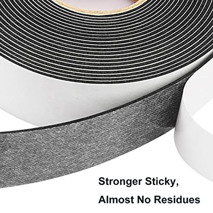 2 Rolls Weather Stripping Door Seal, 1''W x 1/16'' T Foam Tape Single Sided, Adhesive Closed Cell Weather Strip (Total 32 Feet Long)… - size: 1''W x 1/16T x 32FT