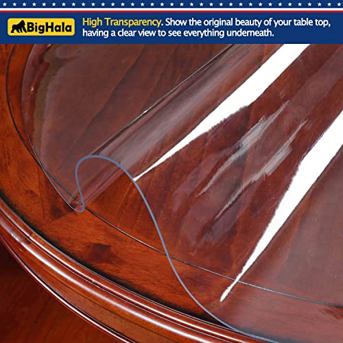 Round Clear Plastic Table Protector Cover Pad Thick Wipeable PVC Vinyl Tablecloth Furniture PVC Protective Desktop Liner Cover Waterproof Dining Tabletop Protection Desk Top Pad 36 Inch Diameter Round - color: New Version Round Shape Clear, size: 36" x 36