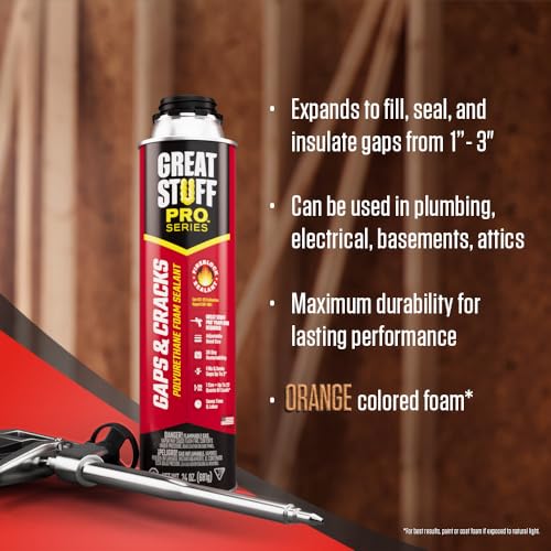 Great Stuff Pro Gaps & Cracks 24 oz Complete Kit – 12-Pack Foam Sealant with AWF PRO 2 ft Professional Spray Foam Gun & 2 Cans of Great Stuff Pro Cleaner - style: 2 ft Pro Gun