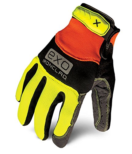 Ironclad EXO-HVP-04-L Hi-Viz Pro Gloves, Large - color: Hi-viz Yellow & Orange, size: Large (Pack of 1)