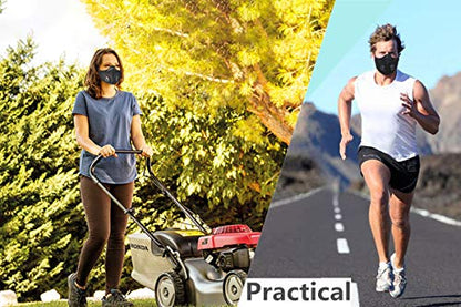 Loops Reusable Dust Face Mask with 7 Activated Carbon Filters-Woodworking,Construction,Mowing,Painting,sanding Outdoor
