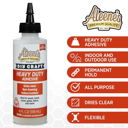 Aleene's DIY Craft Heavy-Duty Glue, Industrial Strength Glue, Super Strong Adhesive 4 fl oz