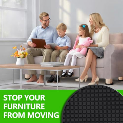 Non Slip Furniture Pads - 3.5" Anti Skid Caster Cups, 8PCS Round Furniture Coasters for Hardwood Floors,Anti Slide Furniture Cup Bed Couch Floor Protectors,Furniture Stoppers to Prevent Sliding(Black) - size: 3.5" 8pcs Black