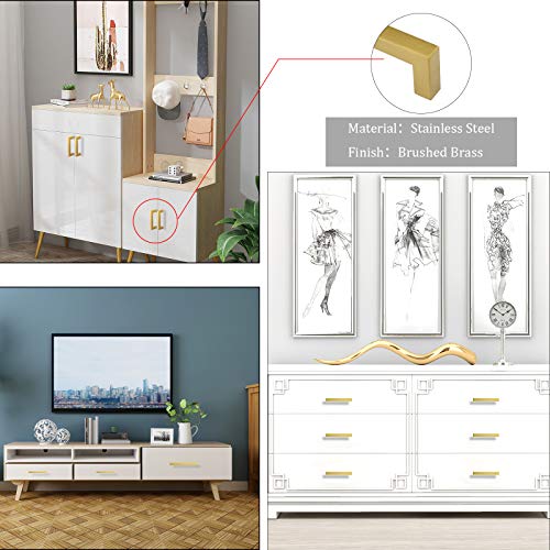 Goldenwarm 5 Pack Gold Cabinet Knobs Kitchen Cabinet Handles Brushed Gold Drawer Pulls and Knobs for Dresser Bathroom Cupboard - color: Gold, size: Single Hole