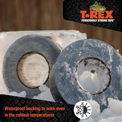 T-Rex Ferociously Strong Waterproof Graphite Grey Tape, 48mm x 9.14m - color: Grey, size: 1-Roll, 10 Yards x 1.89 in.