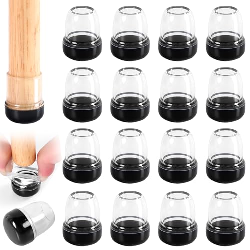Chair Sliders for Carpet, 16PCS Furniture Sliders for Carpeted Floors & Hardwood Floors, Round Chair Glide Pads for Quickly and Easily Moving Furniture, Protect Floor(Clear, Fit 0.55"-0.7") - color: Clear, size: Round S(Fit:0.55-0.7 inch)