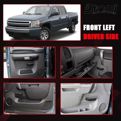 Interior Door Handle Kit Front Rear Left/Right Passenger/Diver Side Compatible With GMC Chevy Cadillac Vehicle 2007-2014 Silverado, Suburban Tahoe, Sierra Yukon, Escalade Replaces# 20833602, 20833606 - style: 1 Set
