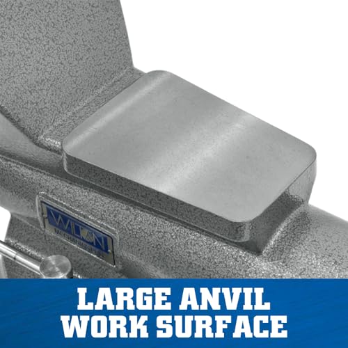 Wilton Mechanics Pro Bench Vise, 10" Jaw(Width-12", Opening-5-1/4") Throat (Model 8100M), gray - size: 10 in.