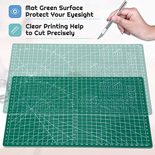 anezus Self Healing Sewing Mat, Rotary Cutting Mat Double Sided 5-Ply Craft Cutting Board for Sewing Crafts Hobby Fabric Precision Scrapbooking Project 9inch x 12inch(A4) - size: 12 inches L x 9 inches W