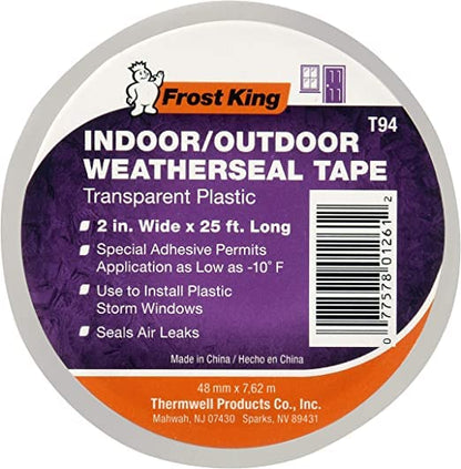 WEATHER STRPING TAPE 45' - size: 2" X 25 ft (8-PACK)