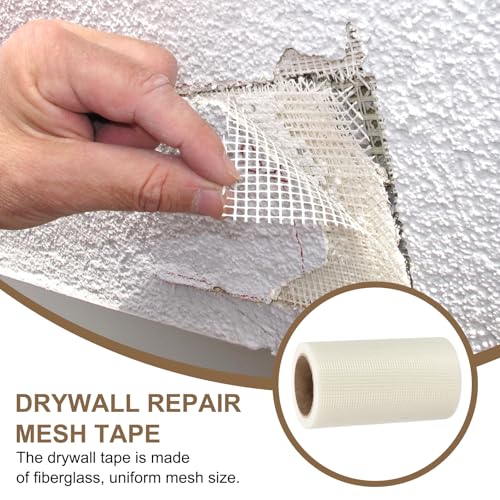 PATIKIL Drywall Repair Mesh Tape, 8 inch x 82 ft Fiberglass Repair Patch Self-Adhesive Dry Wall Joint Tape 8 Mesh Wall Hole Crack and Seam Patch, White - size: 8 inch x 82 Feet