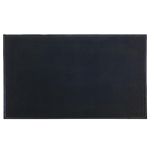Guardian Easy Step Scraper 6X8 (69in x 93in) Indoor/Outdoor, Heavy-Duty, Solid Rubber Floor Mat,Black - size: 93"L x 69"W x 0.3"Th