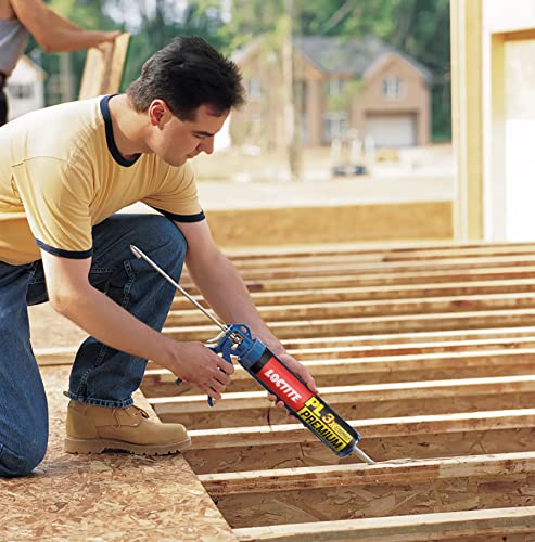 Loctite PL Premium Polyurethane Construction Adhesive, 10 fl oz Cartridge, 12 Pack - Versatile Construction Glue for Wood, Concrete, Stone, Metal & More - size: 12 Pack, style: 10 fl oz