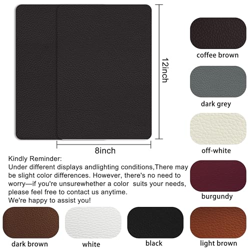 Self Adhesive Leather Repair Patch,8x12 inch Vinyl Repair Kit,Leather Repair Kit for Furniture,Car Seat,Couch,Office Chair,2 Pcs Coffee - color: Coffee, size: 8*12inch