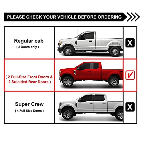 Rear Right Door Lock Latch w/Cable Assembly Compatible for Ford F250 F350 Super Duty Extended Cab 1999-2007 Passenger Rear Door Upper&Lower Latch repalcement 6C3Z28264A00AA - size: F250 99-07 Rear Right