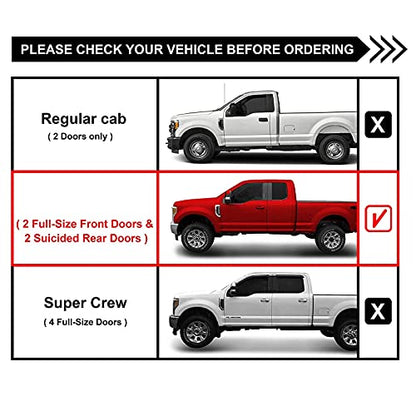 Rear Right Door Lock Latch w/Cable Assembly Compatible for Ford F250 F350 Super Duty Extended Cab 1999-2007 Passenger Rear Door Upper&Lower Latch repalcement 6C3Z28264A00AA - size: F250 99-07 Rear Right
