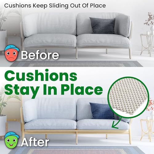 ECOHomes Couch Cushion Grip Pad, Couch Cushion Non Slip Pads Keep Sofa Cushions from Sliding - Anti Slip Sofa & Patio Grips Mattress Gripper Stopper Stop Slide & Prevent Sliding (3 Seater [2PCs Pack]) - size: 3 Seater Couch [2PCs Pack]
