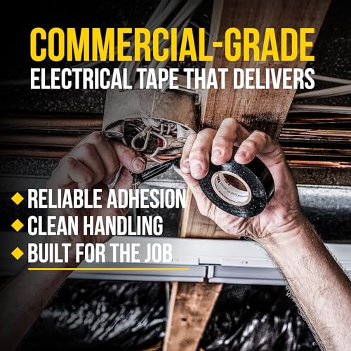 Scotch Vinyl 700 Electrical Tape, 1 Roll, Black, 3/4-in x 66-ft, General Purpose, Commercial Grade, Rated for Temperatures Up to 194-Degree, Highly Flexible, Stretchy & Conformable (700) - size: 3/4 in. by 66 ft., style: 1 roll
