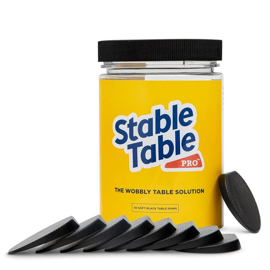 Stable Table - Black Restaurant Table Leg 30 Shim Wedges Premium Furniture Levelers Restaurant TableShims, Home Improvement DIY Levelers - Rubber Type Texture, Firm, Non-Slip, Doors, and More - color: Black