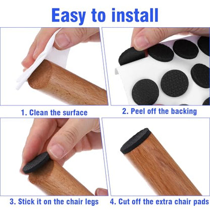 Ymapinc 90 Pcs Non Slip Rubber Pads for Furniture, 1 inch Round Grippers Anti Slip Couch Stoppers to Prevent Sliding, Home Floors Sofa Chairs Recliners Hardwood - style: Round