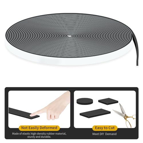 Weather Stripping,Weather Stripping for Door,Strong Adhesive, Lightproof, Soundproof Foam,Door Seal Strip for Door Frame,Window Frame,Sliding Door (Black,1/2 in x 1/16 in x 33Ft) - size: 1/2 In x 1/16 In x 33Ft