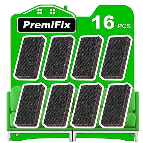 Rectangle Non Slip Furniture Pads 16 Pieces 1x2 inch, Anti Slip Rubber Furniture Pads, Furniture Grippers for Hardwood Floors, Black, Rectangular - size: 16pcs Rectangle
