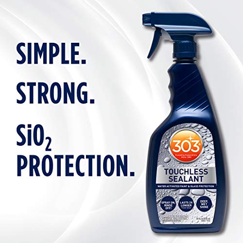 303 Products Touchless Sealant - SiO2 Water Activated Paint & Glass Protection - Spray On, Rinse Off - Lasts 2X Longer Than W- Deep, Wet Shine, 32 fl. oz. (30394CSR) - size: 32 Fl Oz (Pack of 1)