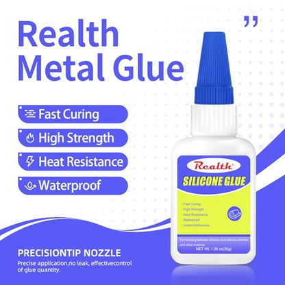 Silicone Glue Instant Glue 60g, Clear Waterproof Heat-Resistant Adhesive for Silicone Repair, Bonding Models, TPR, TPU & DIY Crafts - with Anti-Clog Cap, Fast-Drying Formula - size: 60g, style: Silicone Glue