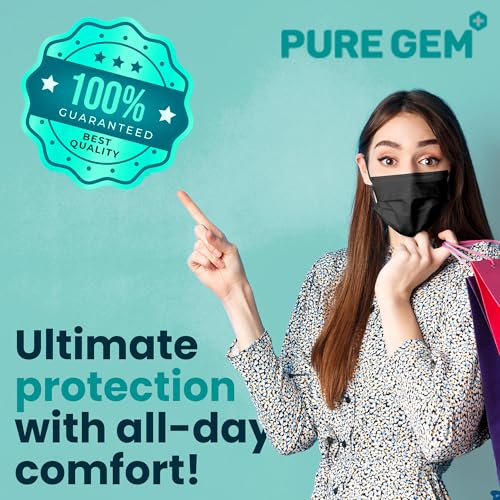 [Pack Of 150] Black Disposable Face Mask, 3-Ply Adult Masks, Facial Cover with Elastic Earloops For Home, Office, School, and Outdoors - style: Pack of 150