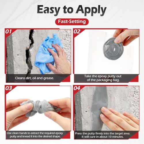 Moldable Silicone Putty, Non Hardening Multi Purpose Duct Seal Compound for Metal, Glass, Wood, Ceramic, Crafts, Heat Resistant and Waterproof, 1.5 ft x 0.32 in(Grey,1 Pack) - color: Grey