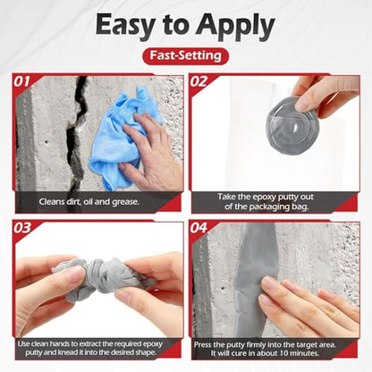 Moldable Silicone Putty, Non Hardening Multi Purpose Duct Seal Compound for Metal, Glass, Wood, Ceramic, Crafts, Heat Resistant and Waterproof, 1.5 ft x 0.32 in(Grey,1 Pack) - color: Grey