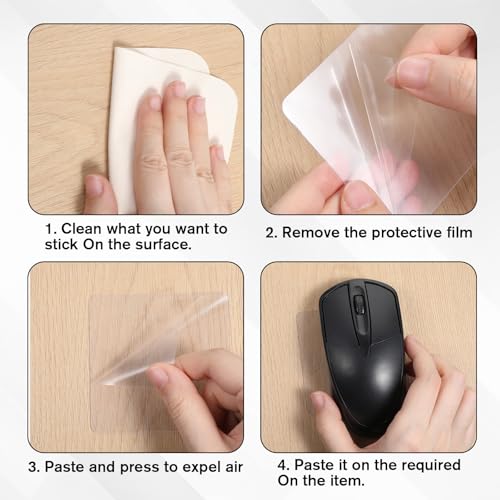 30 Pcs Double Sided Adhesive Pads, 2.4" Waterproof Adhesive for Shower Clear Mounting Square Heavy Duty Wall Adhesives for DIY Craft Home Office Photos Wall Patch