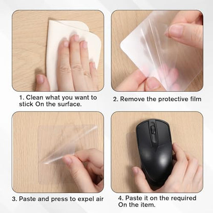 30 Pcs Double Sided Adhesive Pads, 2.4" Waterproof Adhesive for Shower Clear Mounting Square Heavy Duty Wall Adhesives for DIY Craft Home Office Photos Wall Patch