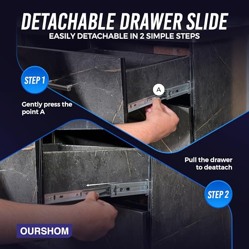 16 Inch Soft Close Drawer Slides 1 Pairs (2pcs) Side Mount Rails- Heavy Duty Full Extension Ball Bearing – Drawer Slide Glides for Cabinet Kitchen, Dresser Runners - Draw Slides Sliders 100LB - color: Silver-Soft Close, size: 16 Inch
