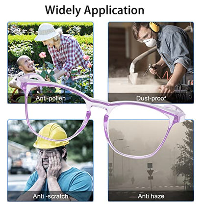 Safety Glasses for Men Women Nurses Anti Fog Stylish Fashion Comfortable Goggles with Side Shields Eye Protection for Adult - color: Purple
