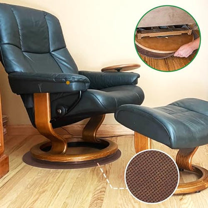2Pcs Non Skid Rubber Furniture Pads for Recliners,Furniture Grippers, Gripper Pads,Anti Slide Furniture Pads Hardwood Floor Protector,Fits Recliners,Swivel Chairs,Brown Solid Pad (27.5’’ Coffee) - size: R-coffee-2pcs-27.5"