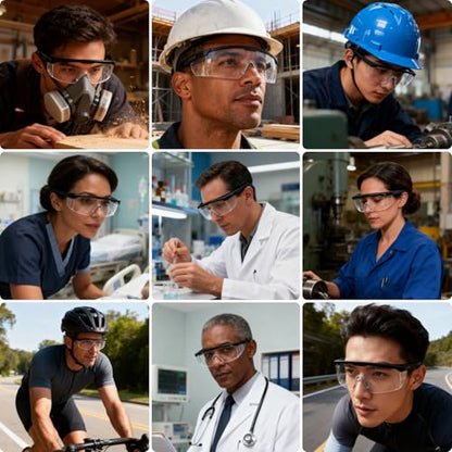 Safety Goggles Protective Eyewear Goggles, Anti Droplet Debris Googles for Work Lab - color: Clear Lens