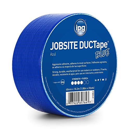 IPG 6720BLU JobSite DUCTape, Colored Duct Tape, 1.88" x 20 yd, Blue (Single Roll) - color: Blue, size: 1.88" x 20 yd