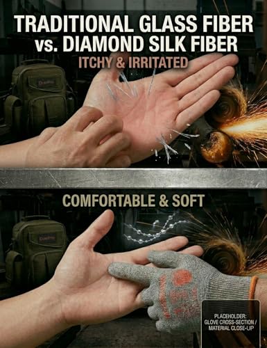 Cut-Resistant Gloves ASNI A5 Design in Japan Safety Heavy-Duty Coated Non-Slip Grip Work Glove for Construction DIY - size: X-Large