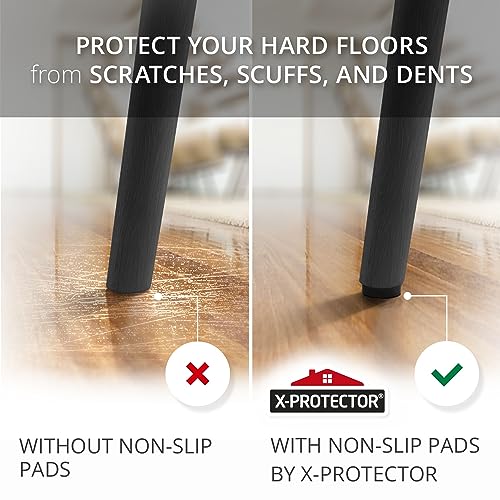 X-Protector Screw On Rubber Feet - 32 PCS 0.7" - Premium Non Slip Furniture Pads - Anti Skid Pads for Furniture Feet - Chair Leg Protectors - Furniture Grippers for All Surfaces - Protect Any Floors! - size: 0.7"