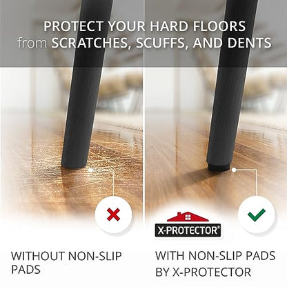 X-Protector Screw On Rubber Feet - 32 PCS 0.7" - Premium Non Slip Furniture Pads - Anti Skid Pads for Furniture Feet - Chair Leg Protectors - Furniture Grippers for All Surfaces - Protect Any Floors! - size: 0.7"
