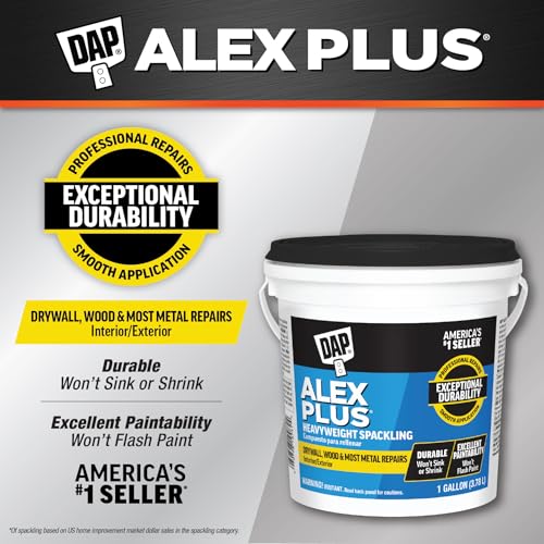Alex Plus Gallon Spackling, 1 Gallon, White