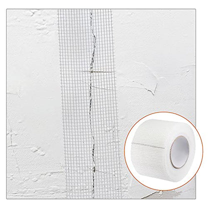 uxcell Drywall Joint Tape Self-Adhesive Fiberglass 4-inch x 164-feet Repair Patch Wall Hole Crack Mesh Size 2.8mm - size: 4" x 164'