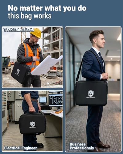 Magnetic Laptop Stand Bag, Portable Magnet Laptop Holder With Handle for Flat Steel Trucks, Job Sites, Walls, Hands-Free Magnetic Tool Workstation Bag for Travelers, Workers, Technicians