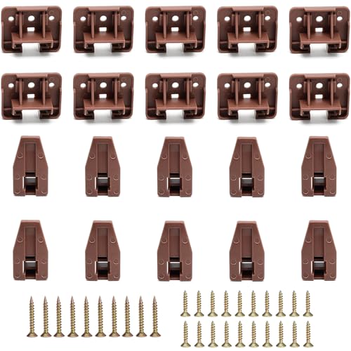 Surf turtle 10 Pack Plastic Drawer Slide Track Guide Glide, Center Mount Drawer Replacement Parts Compatible with Kenlin Rite-Trak 1 System for Dresser Nightstand - style: 10 Pack/Classic
